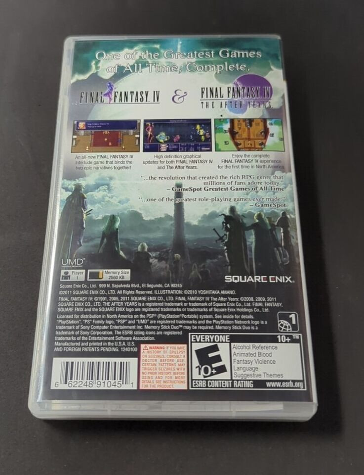 Final Fantasy IV 4 The Complete Collection (Sony PSP, 2011