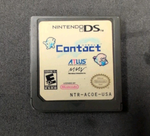 Contact Nintendo DS cartridge only authentic rare Atlus RPG tested in good condition Contact Nintendo DS cartridge only authentic rare Atlus RPG tested in good condition