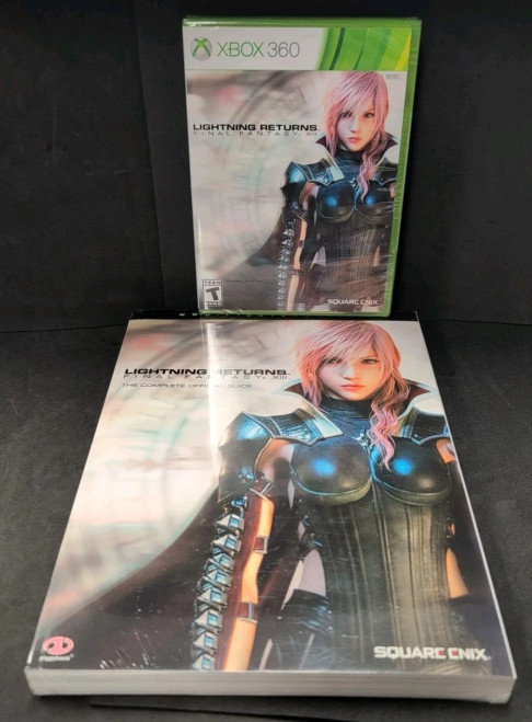 Authentic Lightning Returns Final Fantasy XIII Xbox 360 factory sealed game with Piggyback guide