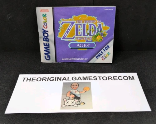 Authentic The Legend of Zelda Oracle of Ages Nintendo Game Boy Color original instruction manual only