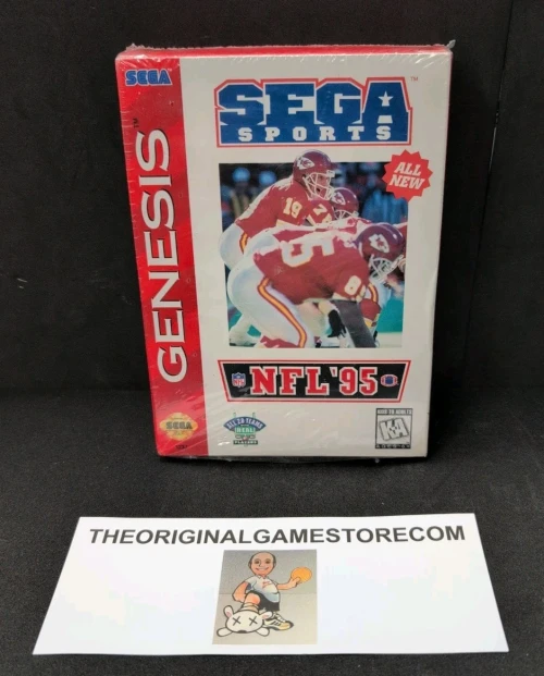 Authentic NFL '95 Sega Genesis factory sealed game with original artwork