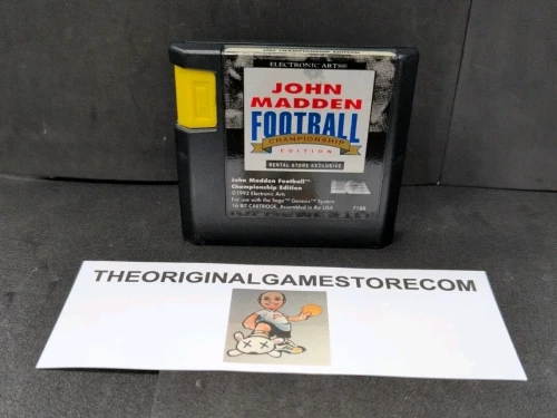 Authentic John Madden Football Championship Edition Sega Genesis game cartridge