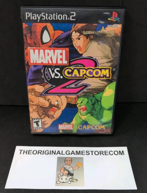 Authentic Marvel vs Capcom 2 New Age of Heroes Sony PlayStation 2 PS2 game disc and case without manual