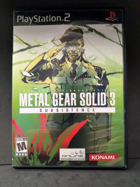 Metal Gear Solid 3 Subsistence PlayStation 2 complete with case and manual tested and in good condition Metal Gear Solid 3 Subsistence PlayStation 2 complete with case and manual tested and in good condition