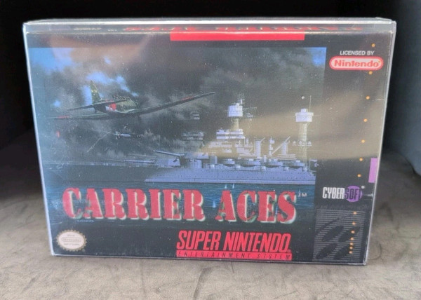 Carrier Aces SNES complete in box with manual and cartridge tested in good condition Carrier Aces SNES complete in box with manual and cartridge tested in good condition