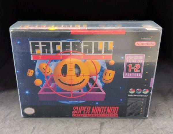 Faceball 2000 SNES complete in box with manual and cartridge tested in good condition Faceball 2000 SNES complete in box with manual and cartridge tested in good condition