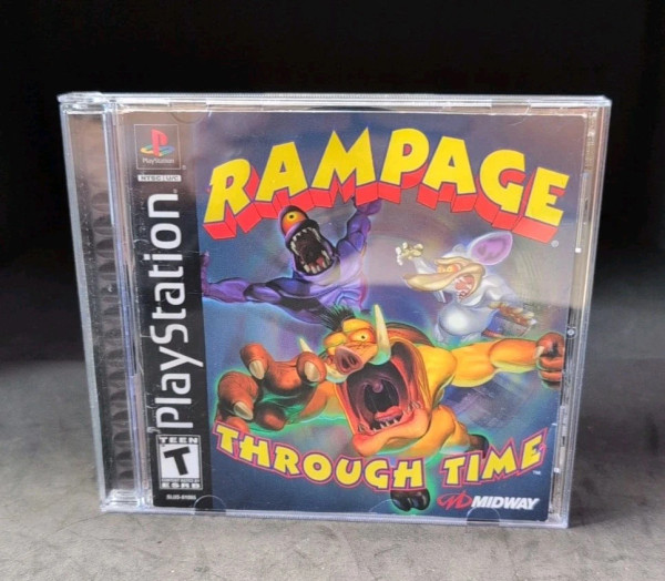 Rampage Through Time PlayStation 1 complete with case manual disc and registration card tested