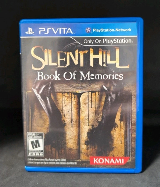 Authentic Silent Hill Book of Memories PlayStation Vita game cartridge with original artwork