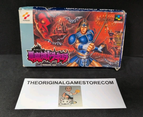 Authentic Akumajo Dracula Super Castlevania IV Nintendo Super Famicom SFC Japanese version complete in box
