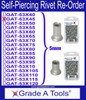 5.3mm x 4.5mm Aluminum Self Piercing Rivets, 100/Box G