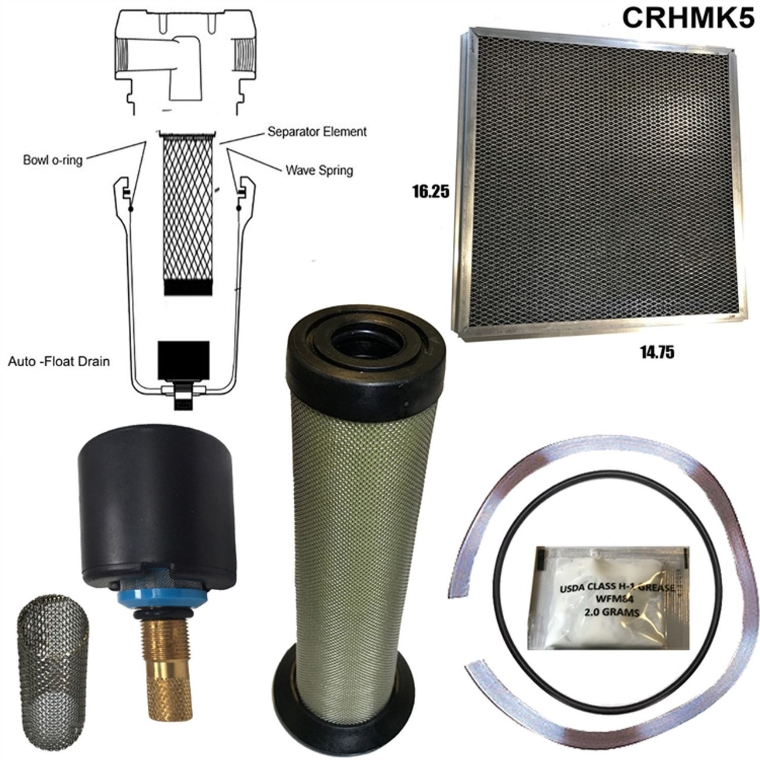 Champion CRHMK5 High-Temperature Air Dryer Maintenance Kit – CRH75 (75 ...