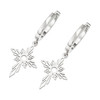 Steel Dasal Drop Earrings with Filipino sun cross design, stainless steel waterproof tarnish-free hoop earrings, faith-inspired Pinay jewelry from the Philippines