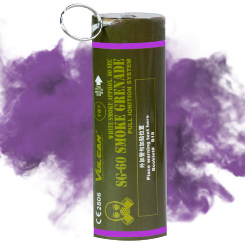 Someone's in a Smoke Effect Wire Pull Smoke Grenade - Purple Mood