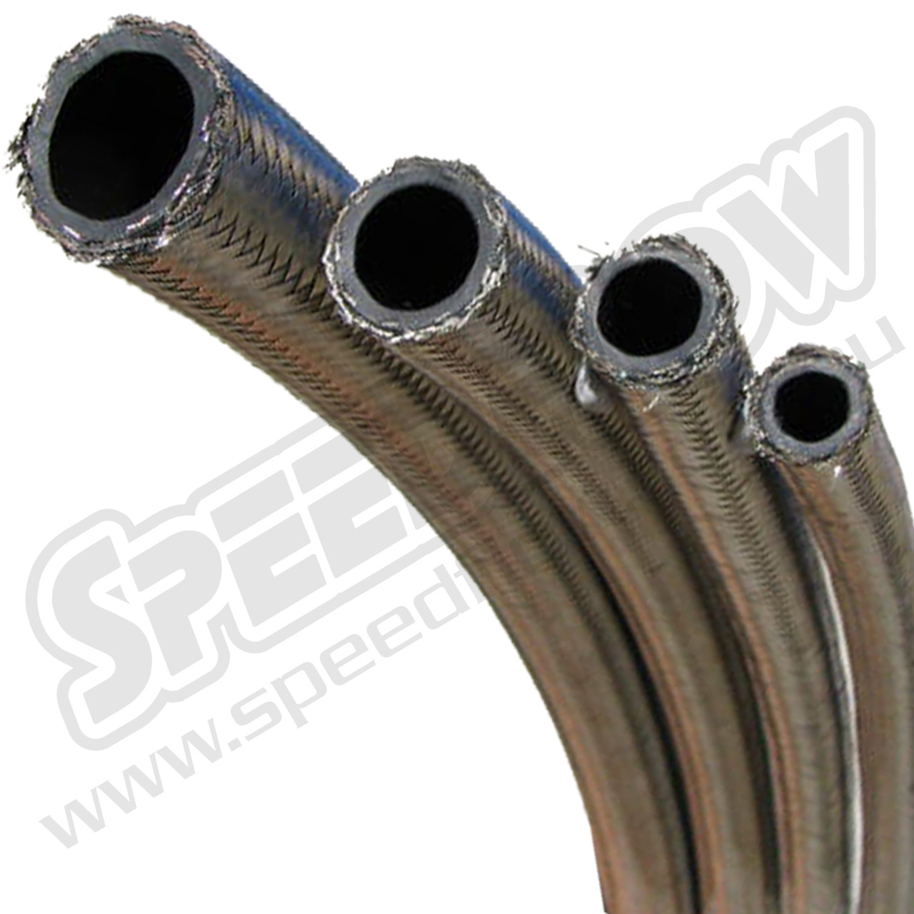 6 AN AN6 (8.73mm ID) Braided Stainless Steel RUBBER Fuel Line Oil Hose