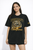 female model wearing Ruff Draft Champions oversized black t-shirt with championship ring graphic