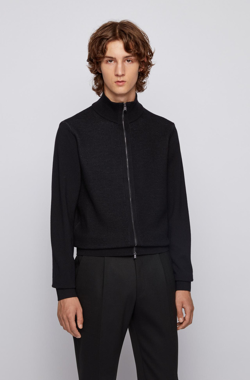 Hugo Boss ダークネイビー ローゲージ サマーニットItaly製 Hugo Boss Finest Italian Yarn Navy Crewneck Sweater SMALL | eBay