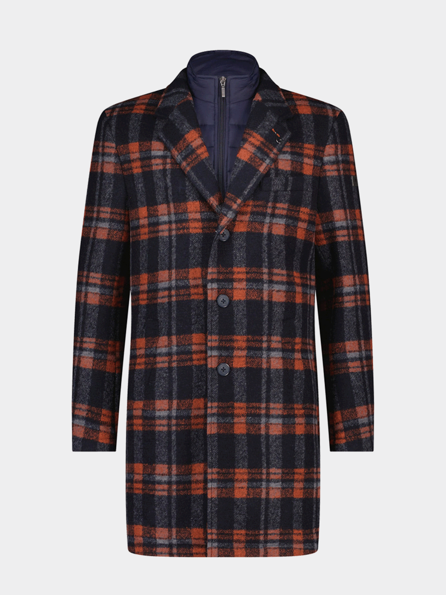 FISH - CHECKED OVERCOAT - 27165 - SERGIOS