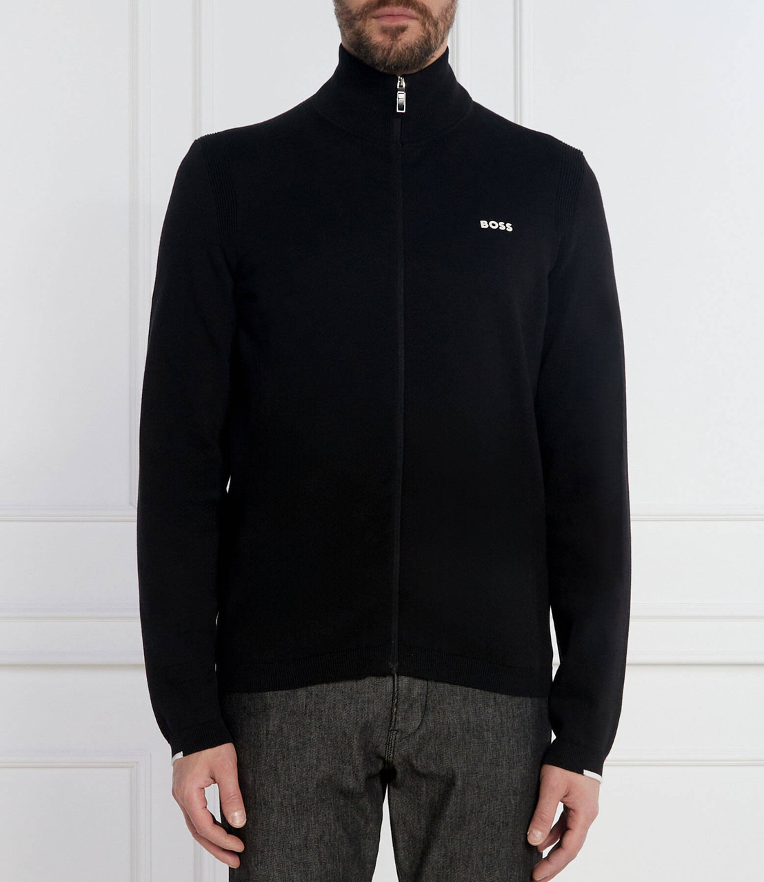 ★Hugo Boss★EverX Full Zip Sweater 50498540402 BOSS ZIP THROUGH EVER_X 50498540 - HUGO BOSS NZ