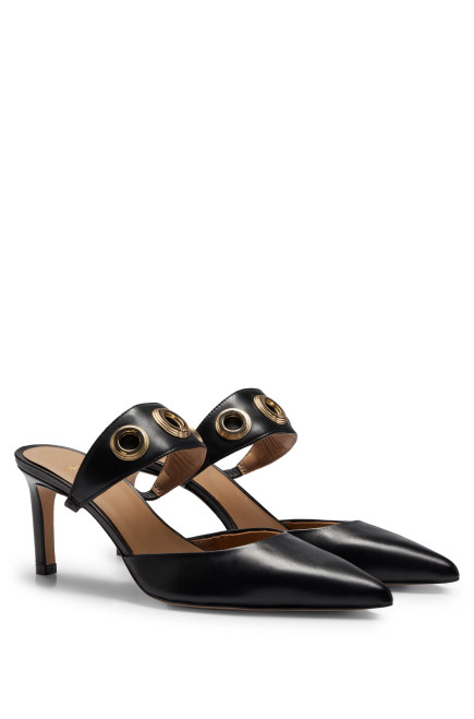 BOSS LEATHER MULES JANET 50512938