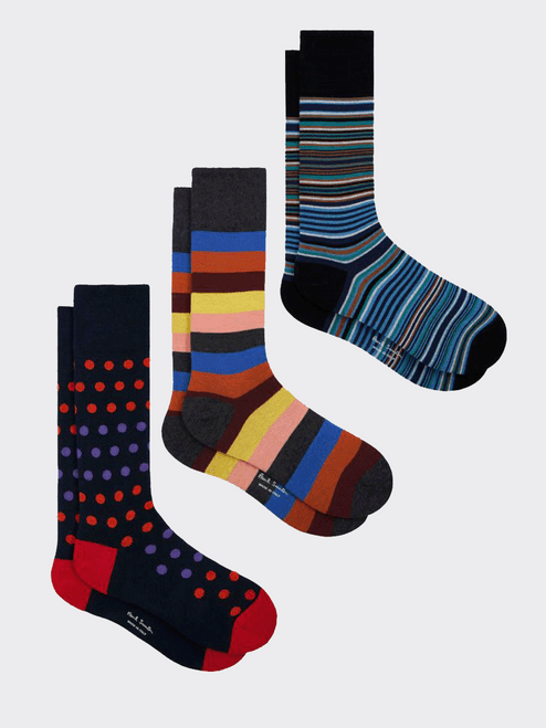 PAUL SMITH 3PK SOCKS - SEASONAL