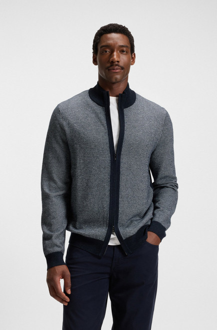 BOSS KNITTED ZIP CARDIGAN H-HETERNO 50549950