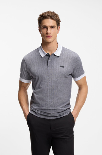BOSS Polo TL Dot-Print Polo — Medium Brown