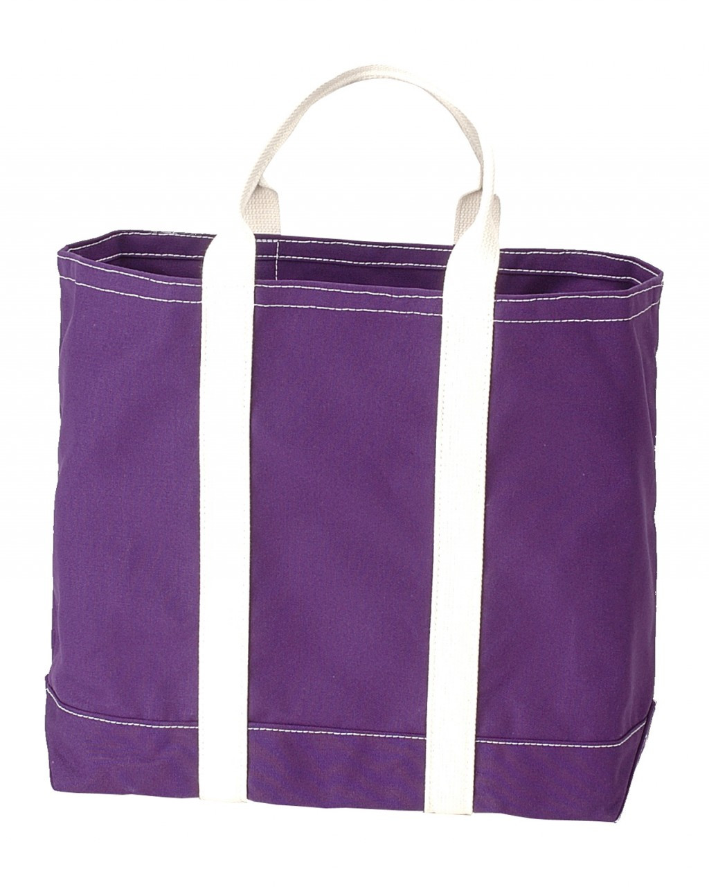Land's End extra large canvas tote purple with monogram 26 wide light  stains