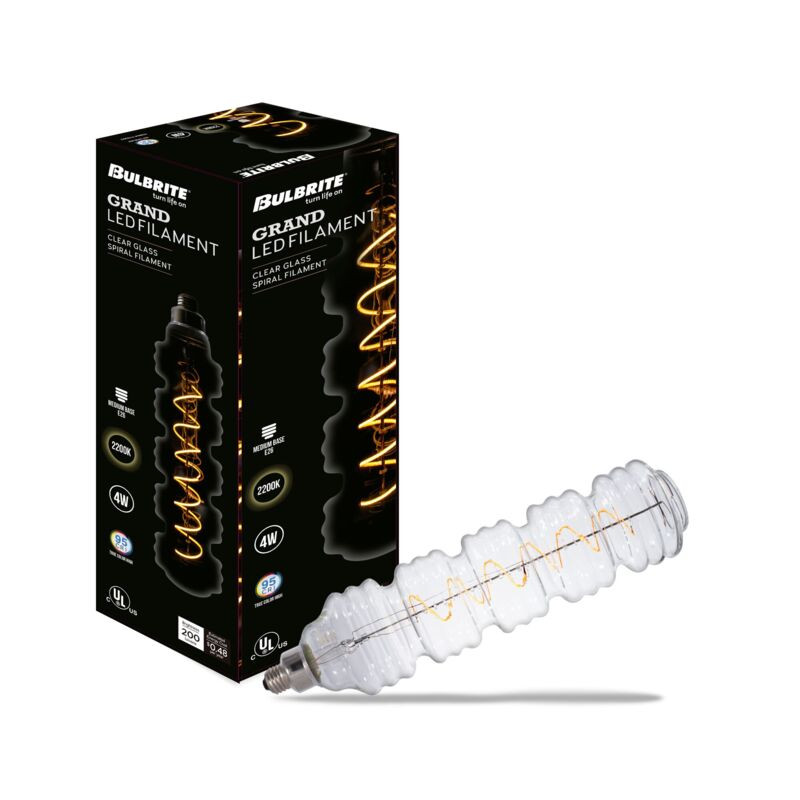 Bulbrite LED Spiral Filament Light Bulb