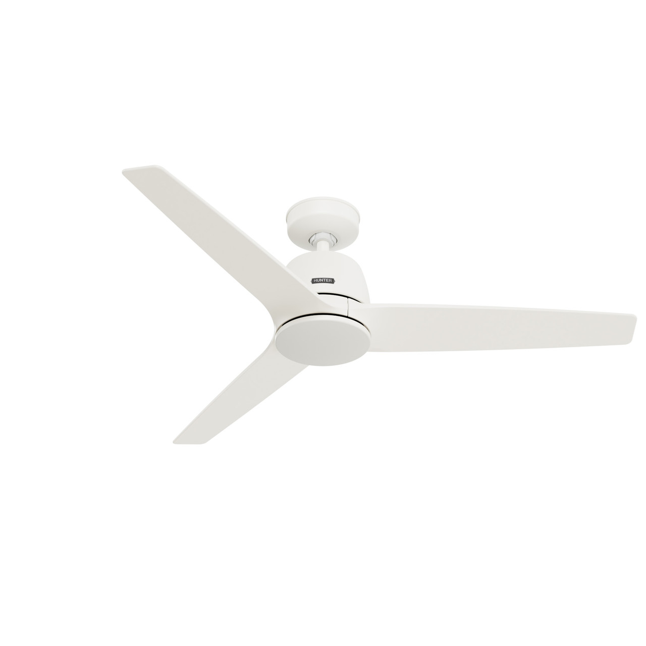 Hunter Fan 52605 | 52-inch Malden Matte White Ceiling Fan and Handheld  Remote | 52 inch Malden - Matte White 049694526052