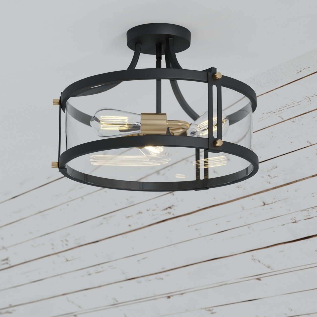Vaxcel Holbrook Semi-Flush Mount - Thumbnail 2