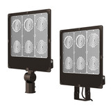 Lumark | XSF300-SFTR-BK | All-Selectable Flood, Slipfitter and Trunnion, 300W-240W-180W-120W 19,800-49,600 lumen, 3000K-4000K-5000K 80