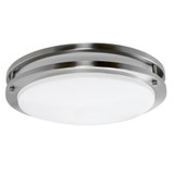 Efficient Lighting EL-845-209E26LED-BN | EL-845 Energy Star Certified Interior Ceiling Mount Fixture - Brushed Nickel, 2 x 9W E26 LED bulbs included