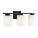 Efficient Lighting EL-250-03-B | EL-250-03 Interior Wall Mount Bathroom Vanity Lighting Fixture - Black, Fixture only, no bulb included
