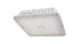 ASD Lighting ASD-CAN09S-A80WH | LED Edge-Lit Canopy with Q-base 50/70/80W 120-277V 0-10V Dimmable 140Lm/W 3000/4000/5000K White UL DLC Premium
