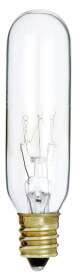 Satco | S3912 | 15 Watt T6 Incandescent Clear 2000 Average rated hours 90 Lumens Candelabra base 145 Volt