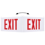 Satco | 67-370 | Edge Lit Exit Sign Double-Sided Panel Accessory White Double-Face Plastic Panel Red EXIT Signage No Arrows For Use with 