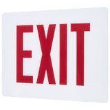 Satco | 67-320 | Exit Sign Panel Accessory White Glass Panel Red EXIT Signage No Arrows For Use with Steel Chicago Signs and Combos