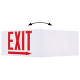 Satco | 67-361 | Edge Lit Exit Sign Panel Accessory White Single-Face Plastic Panel Red EXIT Signage Right Direction Arrow For Use with E