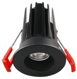 Lotus LED-1-S7W-5CCT-1RRBK 2" Recessed LED Downlight 7W 5CCT 480 lm 120V Round Black 38° Wet