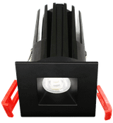Lotus LED-1-S7W-5CCT-1SRBK 2" Recessed LED Downlight 7W 5CCT 480 lm 120V Square Black 38° Wet