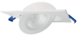 Lotus LED-4-S9W-5CCT-FG-SQ-WH 4" Square Floating Gimbal Recessed LED Downlight 9W 5CCT 2700K