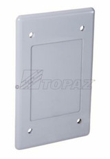 Topaz | 1313 | Weatherproof Schedule 40 PVC Single Blank Box Cover