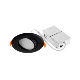 ASD Lighting ASD-JBR-GBA-4D12AC-BK-6PACK | LED Round Recessed Mini Panel Gimbal Airtight 4" 12W Dimmable CCT Selectable 2700/3000/3500/4000/5000K Black UL