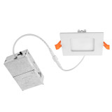 ASD Lighting ASD-JBS-3D6AC-WH-6PACK | LED Square Recessed Mini Panel 3" 6W Dimmable CCT Selectable 2700/3000/3500/4000/5000K White UL Energy Star