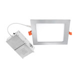 ASD Lighting ASD-JBS-6D15AC-NK-6PACK | LED Square Recessed Mini Panel 6" 15W Dimmable CCT Selectable 2700/3000/3500/4000/5000K Brushed Nickel UL Energy Star