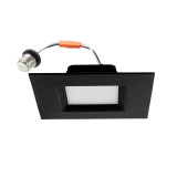ASD Lighting ASD-LRKS-6D12AC-BK-6PACK | LED Square Downlight Retrofit Kit 6" 12W CCT Selectable 2700/3000/3500/4000/5000K Dimmable PC, Baffle Trim, Black UL