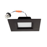 ASD Lighting ASD-LRKS-6D12AC-BZ-6PACK | LED Square Downlight Retrofit Kit 6" 12W CCT Selectable 2700/3000/3500/4000/5000K Dimmable PC, Baffle Trim, Oil Rubbed Bronze UL