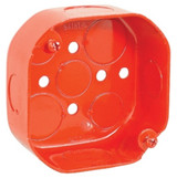 Southwire | 54151-RED | 4-inch Oct Box Drn 1-1/2-inch Dp 1/2-inch &3/4-inch Ko Red