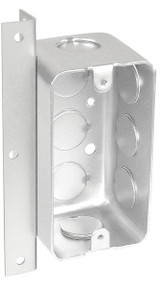 Topaz Part No. G19282-AB | 4-inch x2-inch Handy Bx Wld 2-1/8-inch D 1/2-inch Ko Ab Bkt