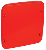 Topaz Part No. 72C1-VTRED | 4-11/16-inch Sq Blank Cover Plen Red Flat